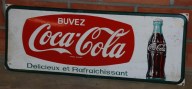 E 24. Buvez Coca-Cola Délicieux et Rafraîchissant -  EMALLL. Belge  T.P.Brux. 359 41 60 -  80,5 x 30cm (Small)